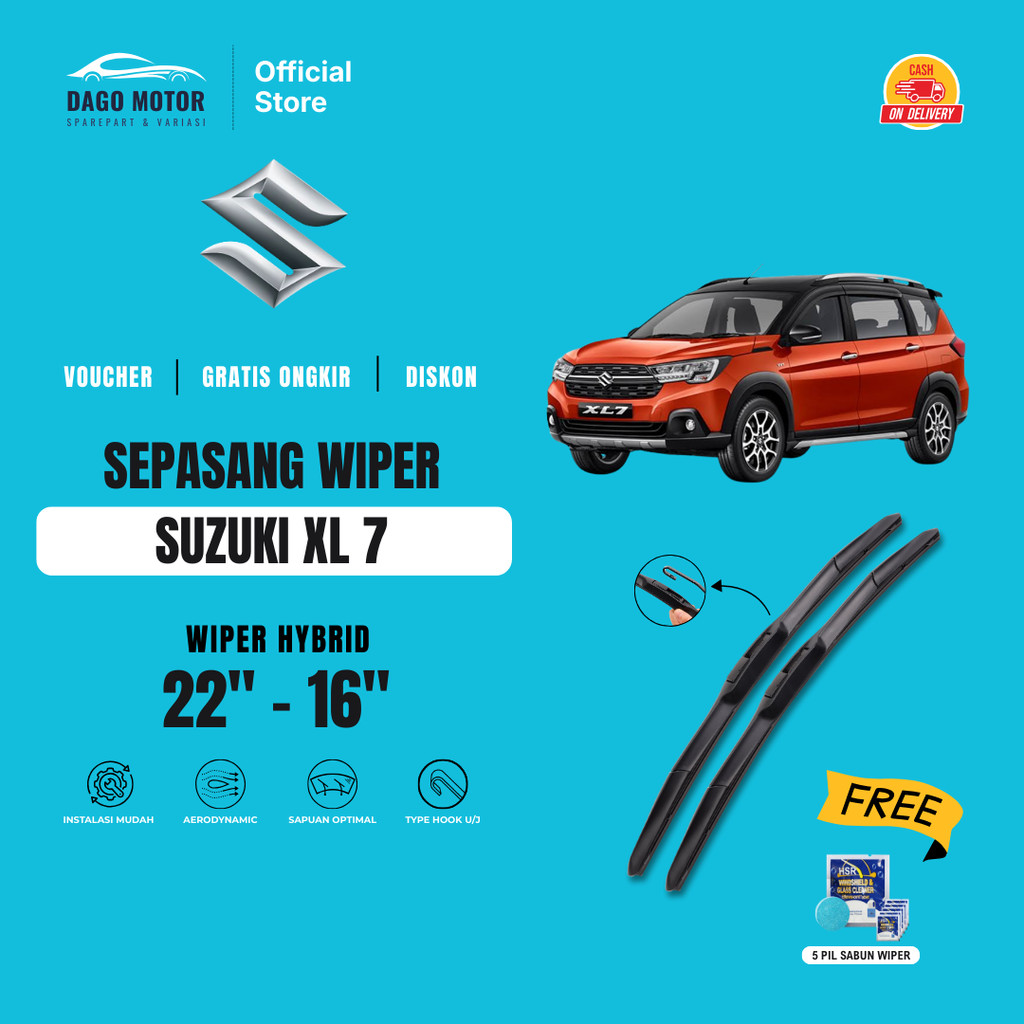ที่ปัดน้ําฝนกระจกรถยนต์ Suzuki XL7 Hybrid ฟรี 5 เม็ดสบู่