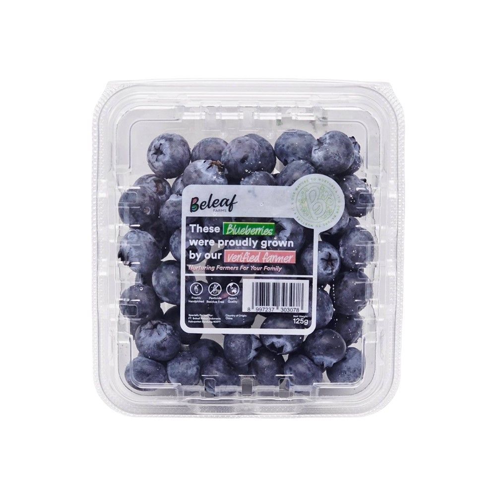 [สินค้าส่งด่วน] บลูเบอร์รี่สด แพ็คละ 125 กรัม BLUEBERRY PACK 125 G