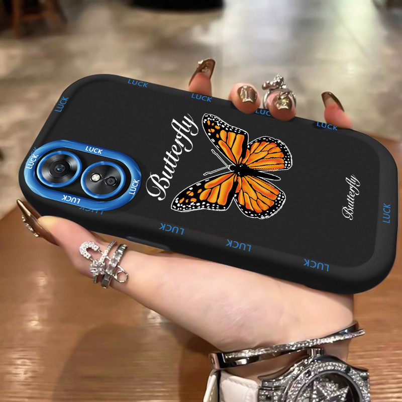 เคสสำหรับ OPPO A17 A17K เคสโทรศัพท์ผีเสื้อซิลิโคนกันกระแทก - รูปที่ 2