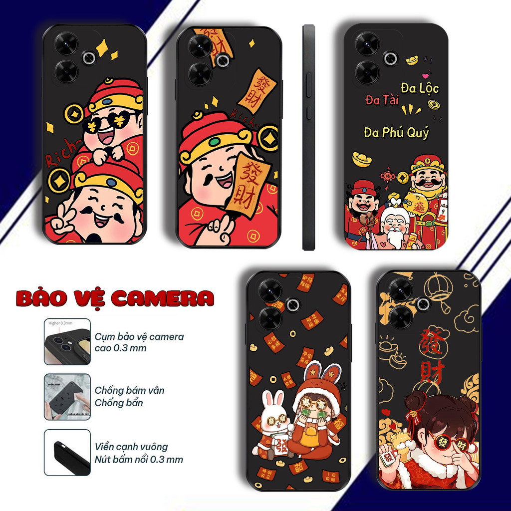 Redmi 13, Redmi Turbo 3 5G, Redmi Note 13R, Redmi 13r 13C 5G 13x Soft Case สําหรับ Lucky New Year