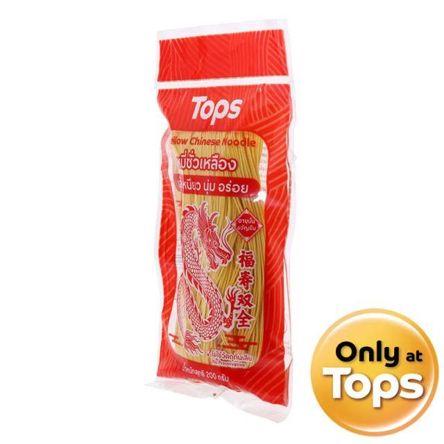 🏹 ท็อปส์หมี่ซั่วเหลือง 200กรัม 🌠 Tops Chinese Yellow Noodle 200g. ⋆ 474081684-PRO ✳️ ของแห้งและเครื่