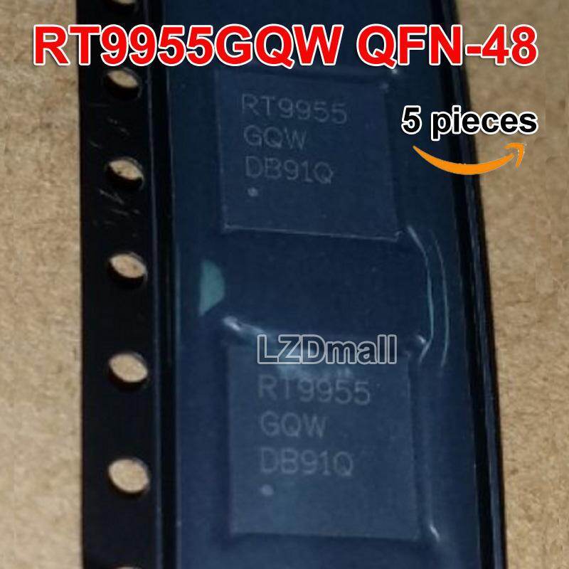 5pcs RT9955GQW QFN-48 RT9955 QFN RT 9955 QFN48 ชิปควบคุม LCD ใหม่ IC