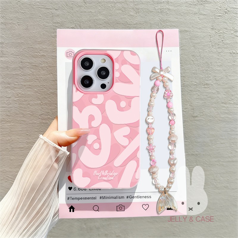 MERAH GANTUNGAN Jelly 2 In 1 Graffiti สไตล์สีชมพู Lanyard Casing Infinix Hot 60I Pro Plus Smart 10 H