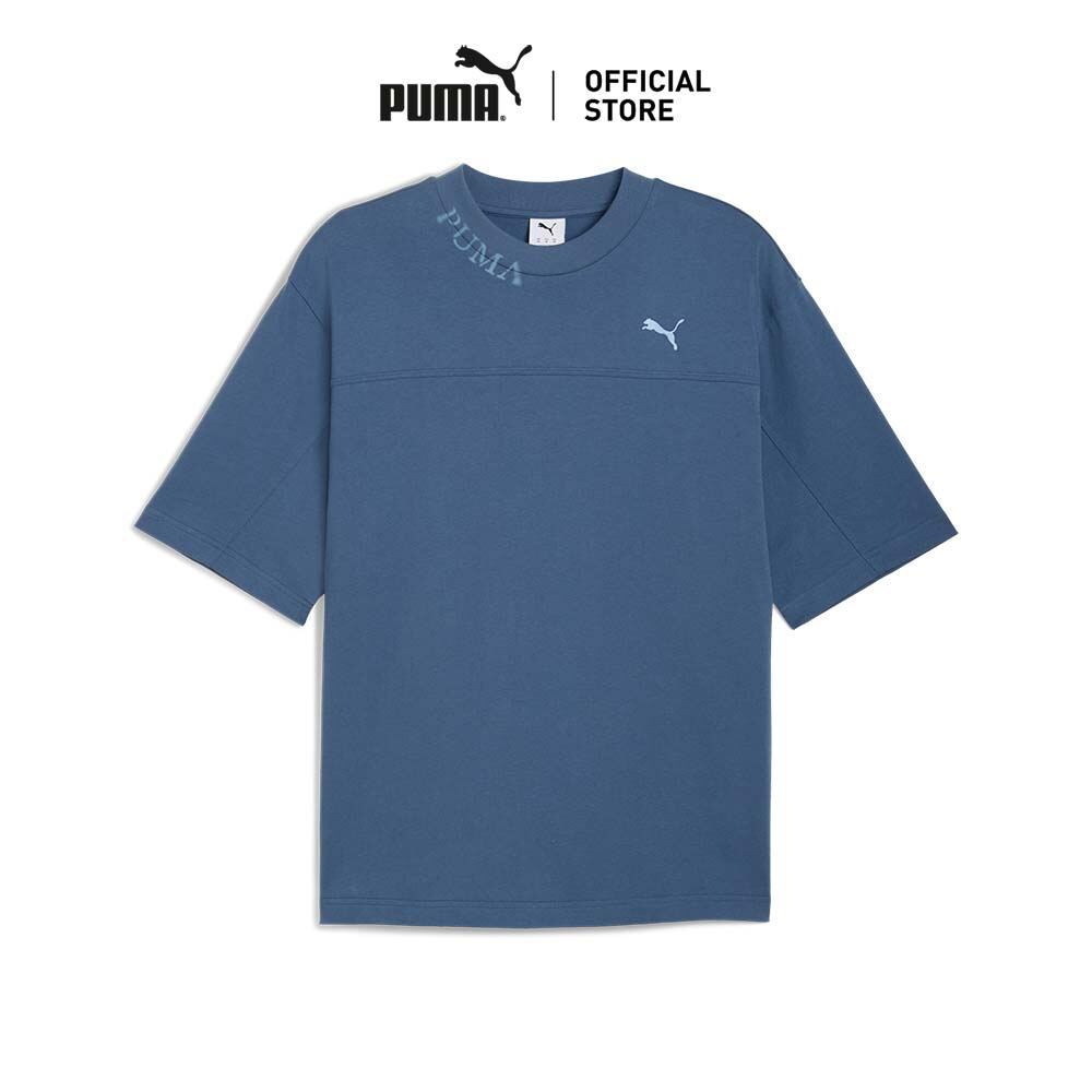 PUMA Prime/Select เสื้อยืดผ้าฟอกทรงบ็อกซีแบบยูนิเซ็กส์ สีฟ้า - 63527180