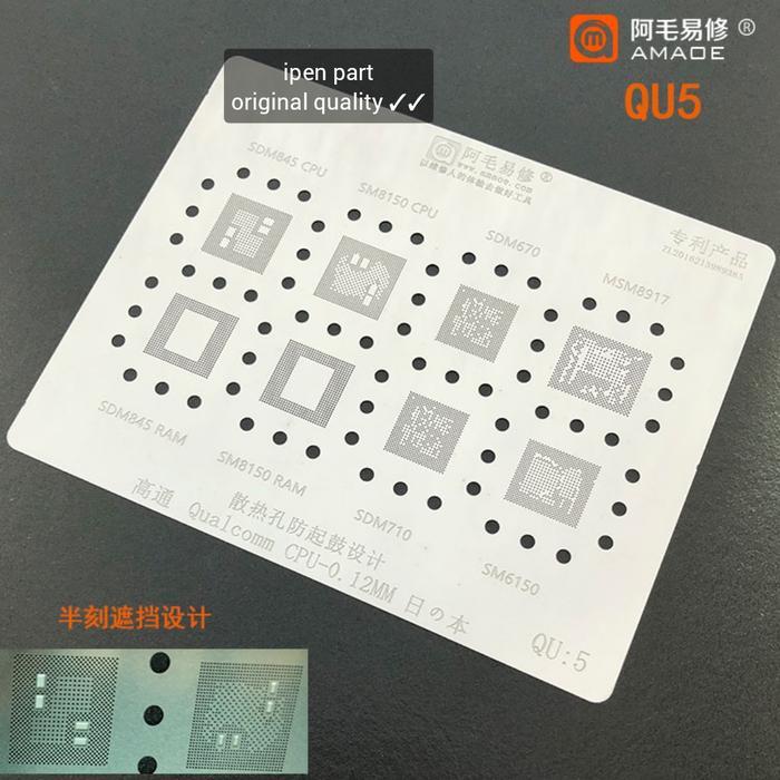 Sdm845 Qu5 Sm8150 แผ่นลายฉลุ Amaoe Original Bga