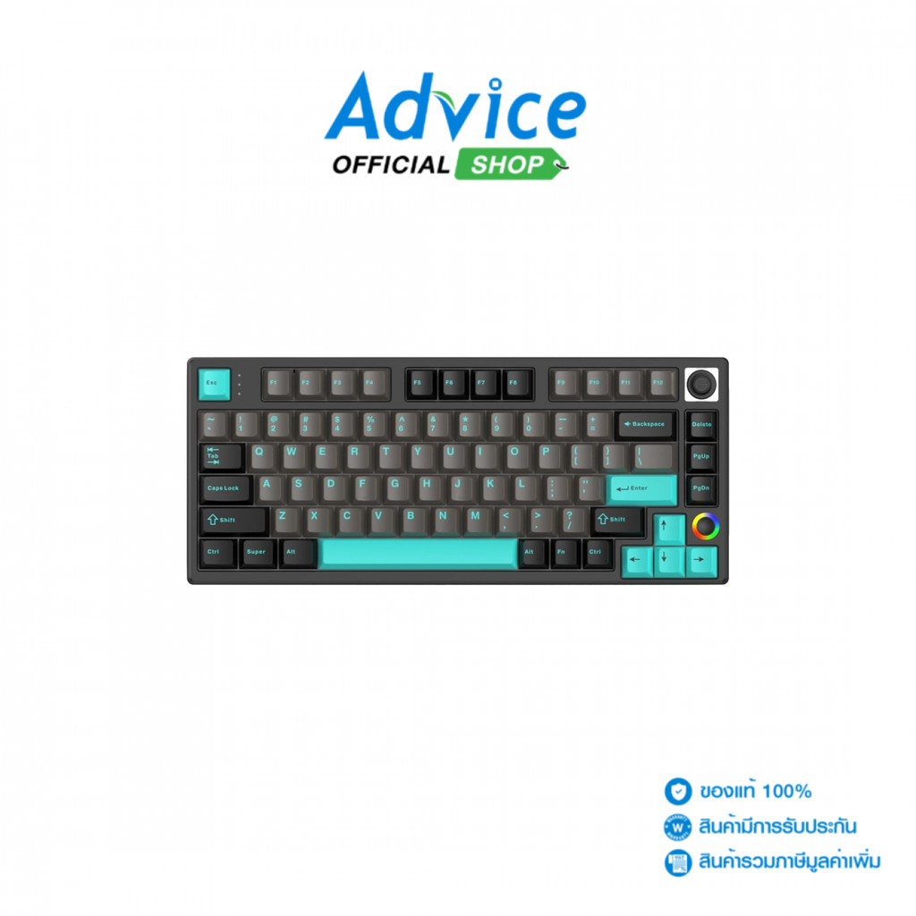 HELLO GANSS KEYBOARD WIRELESS HS75T OBSIDIAN (BLUE PINYUE SWITCH) - A0171831