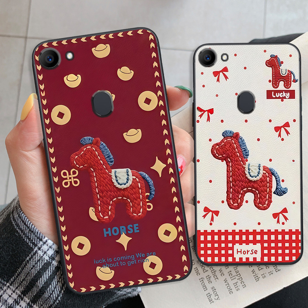 เคส Oppo F5 / F5 Youth / F7 / F7 Youth ลายม้าลัคกี้ปีใหม่สุดน่ารัก