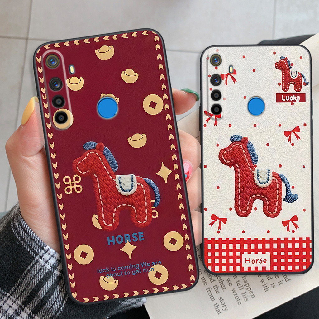 Realme C3 / 5 / REALME 5I / Realme Q / REALME 5 Pro / เคส REALME C3 ลาย Lucky Tet Horse น่ารัก