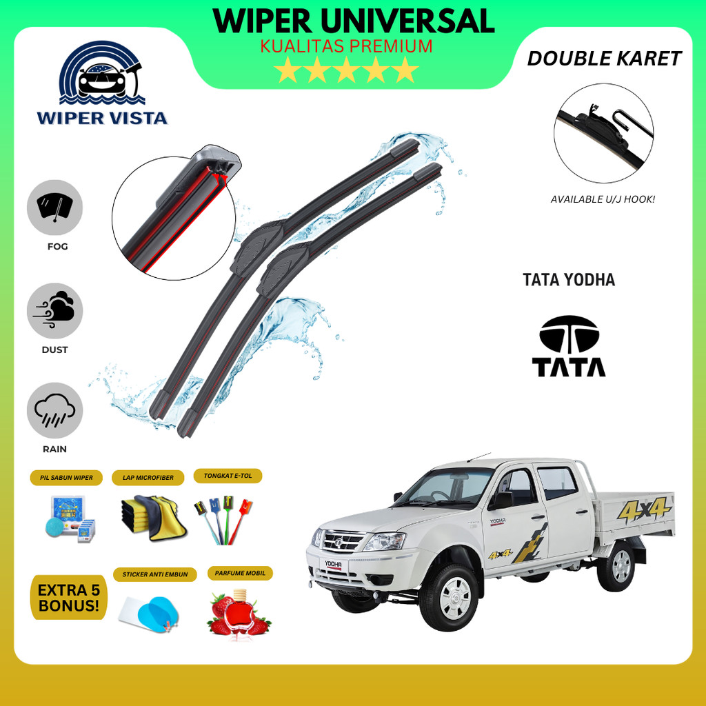 Tata Yoha ที่ปัดน้ําฝนกระจกรถยนต์คู่ฟรี 5 โบนัส