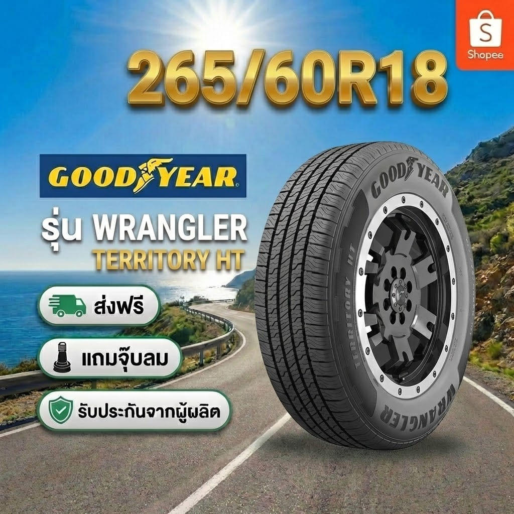 ยาง 265/60R18 GOODYEAR WRANGLER TERRITORY ราคาต่อเส้น  ปี 2026