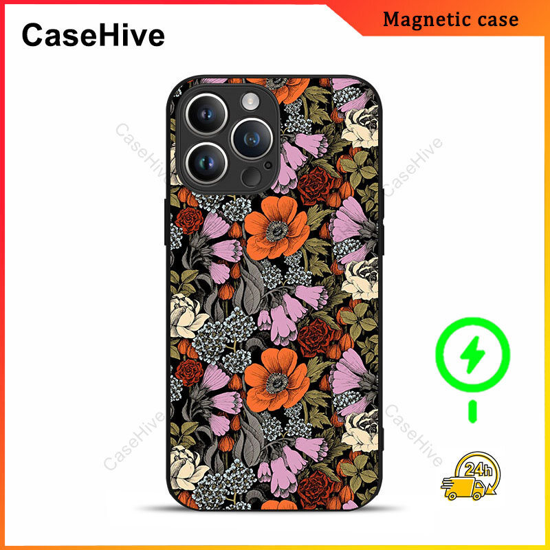 เคสโทรศัพท์ดอกไม้สําหรับ iPhone 17 Pro Max / iPhone 16 Pro Max / 15 Pro Max / 13 / Samsung Galaxy S2