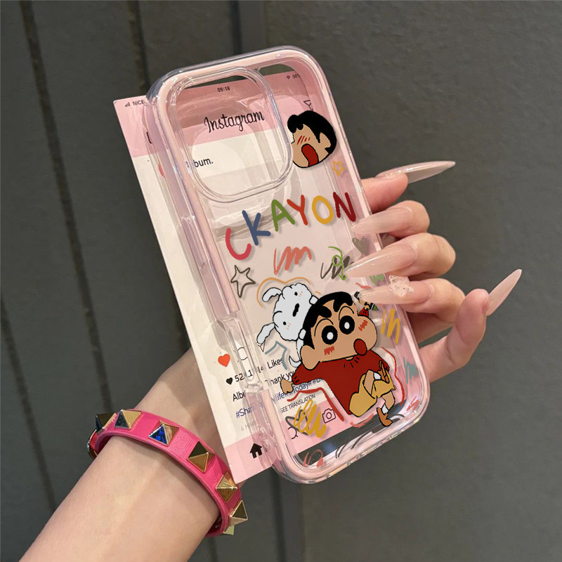 [Opop Office Stort] Crayon Shinchan Fancy Case Oppo A6t Reno 15 Pro Max C85 pro Reno 15F A6x A6 Pro 