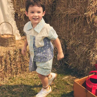 lookbookpetite peter top mr. daisy เสื้อเชิ้ตแขนสั้นลายดอกไม้ mr. daisy