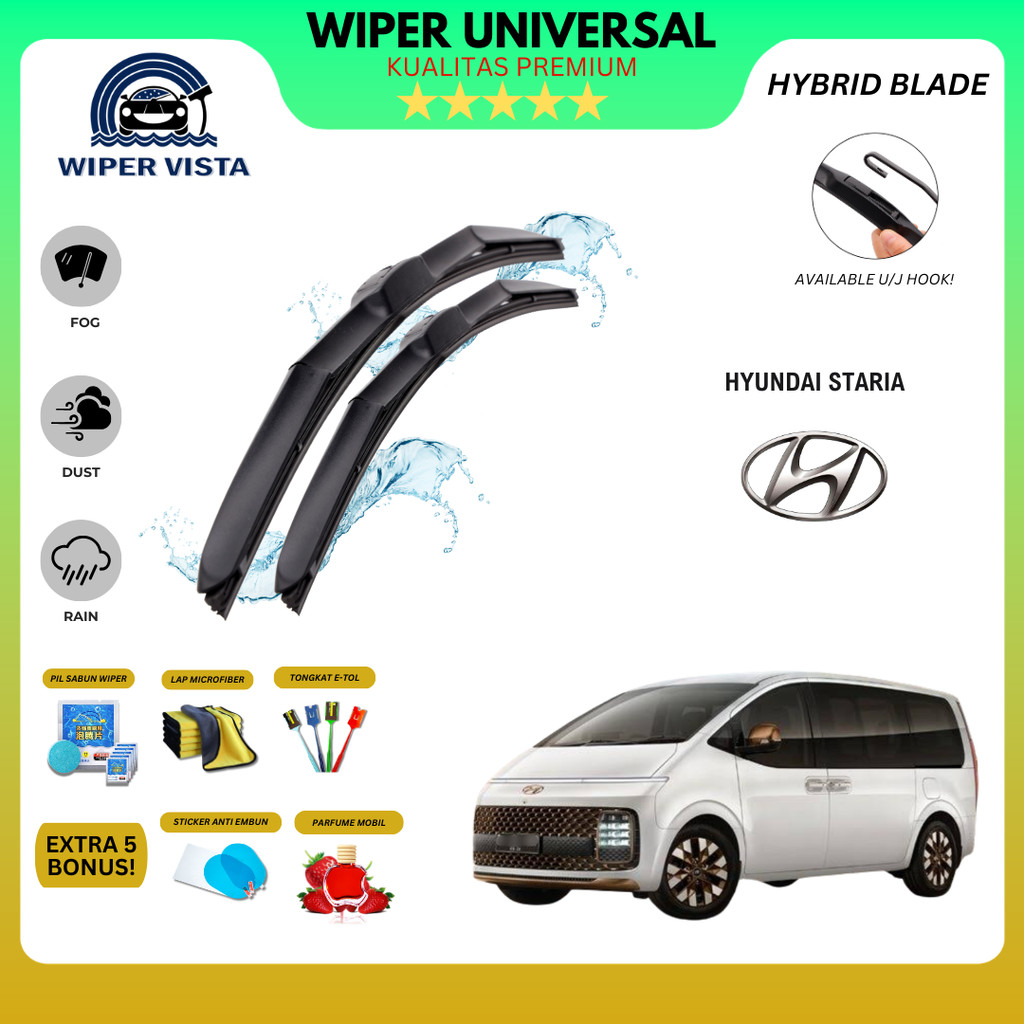 ที่ปัดน้ําฝนกระจกรถยนต์ Hyundai Staria Hybrid ฟรี 5 โบนัส