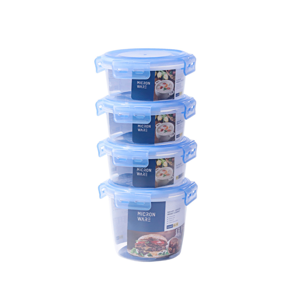 ซุปเปอร์ ล็อค กล่องถนอมอาหาร สมาร์ทล็อค ล็อค 2 ชั้น รุ่น 6501-S04 x 4 JMMC-6501S04-BL00-P01