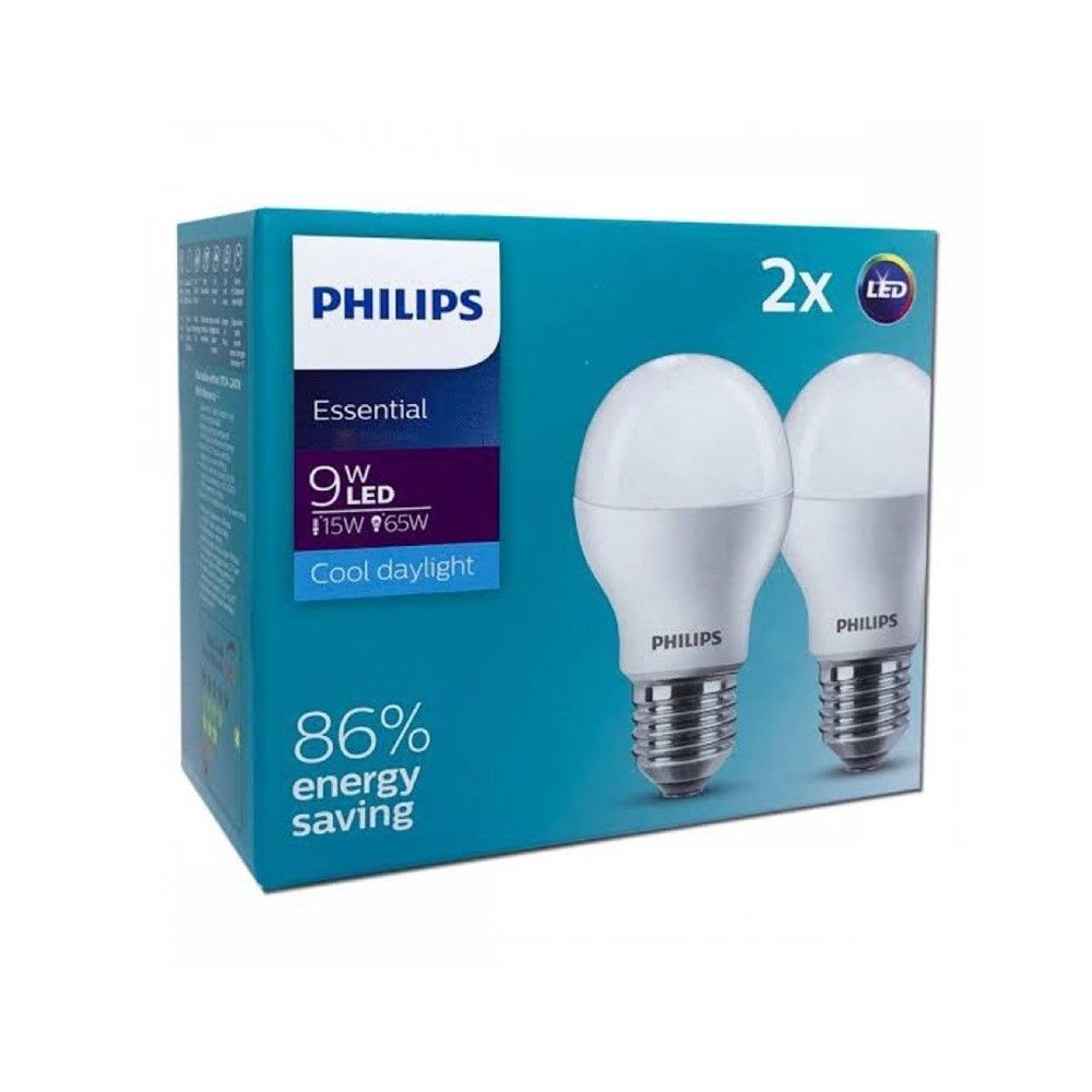 [สินค้าส่งด่วน]  PHILIPS ESS9 Wคูลเดย์ แพคคู่ PHILIPS ESS BULB 9W E27 2CT/6 APR
