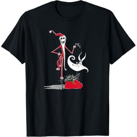 Good Quality Nightmare Before Christmas Holiday Jack & Zero T-Shirt