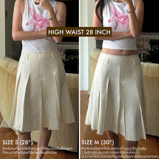 Girlfriend Comfort - Carmen Midi Skirt (พร้อมส่ง) - กระโปรงอัดจีบ (มีให้เลือก 3 สี)