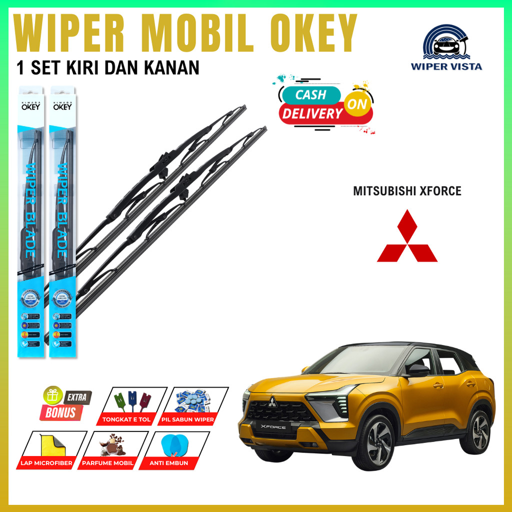 Mitsubishi XForce Conventional ที่ปัดน้ําฝนกระจกรถยนต์ฟรี 5 โบนัส