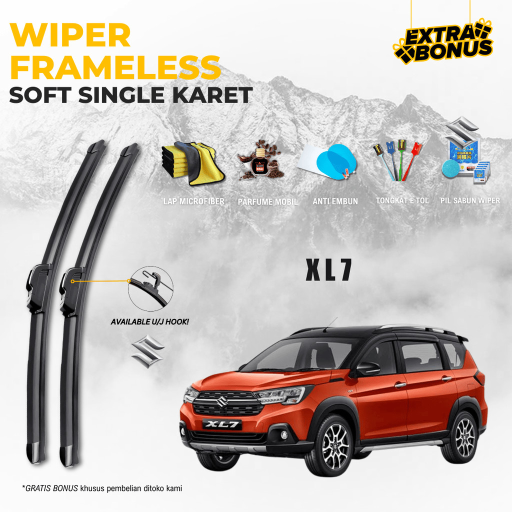 ที่ปัดน้ําฝนกระจกรถยนต์ Suzuki XL7 Frameless ฟรี 5 โบนัส