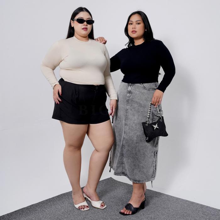 Bigins - Clody Basic Top/Basic Longs sleeve/Casual Top/Crop Top - JCT009