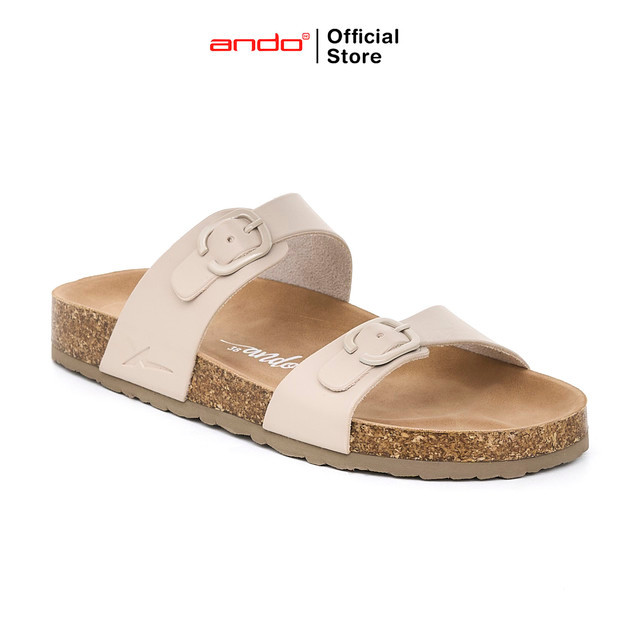 Ando Official Womens Slip-On Sandals Sc 002 - Latte
