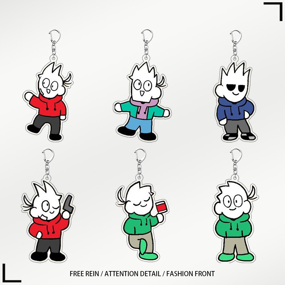 ส่งจากไทย พวงกุญแจ อะคริลิก Eddsworld เหมาะเป็นของขวัญ งานสวย