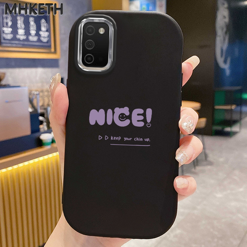 MHKETH เคสสำหรับ Samsung Galaxy A03s A02s M02s F02s เคสโทรศัพท์ซิลิโคนกันกระแทกเรียบง่ายและมีสไตล์