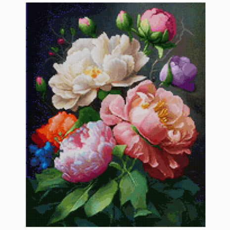 PINN SHOP ชุดปักครอสติช : โบตั๋น 002 [CX-PV-FW002]