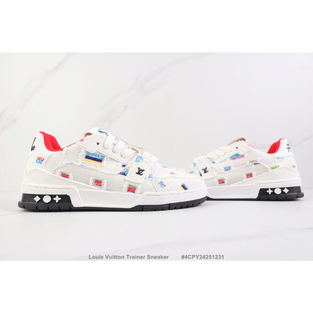 LV Trainer รองเท้าผ้าใบ Cowhide ไซส์ 36-45