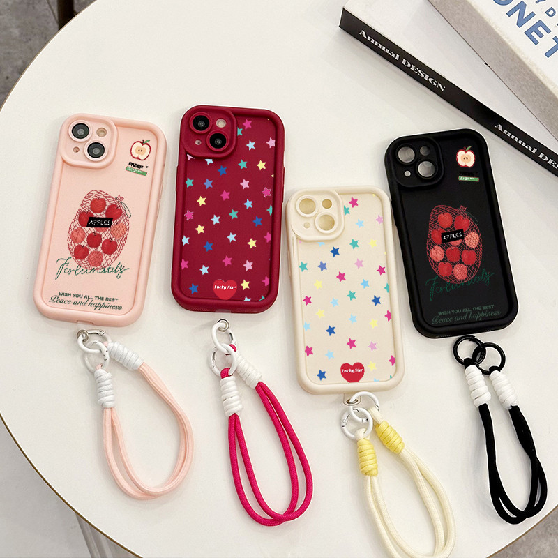 เคสสำหรับ VIVO Y21 Y21s Y21T Y21E Y21A Y21G Y22s Y22 Y33T Y33s เคสโทรศัพท์ถุงแอปเปิ้ลหนึ่งถุงดาวซิลิโคนสายคล้องกันกระแทก ราคา ถูกที่สุด ดีลบีเคเค แกลเลอรีภาพที่ 9