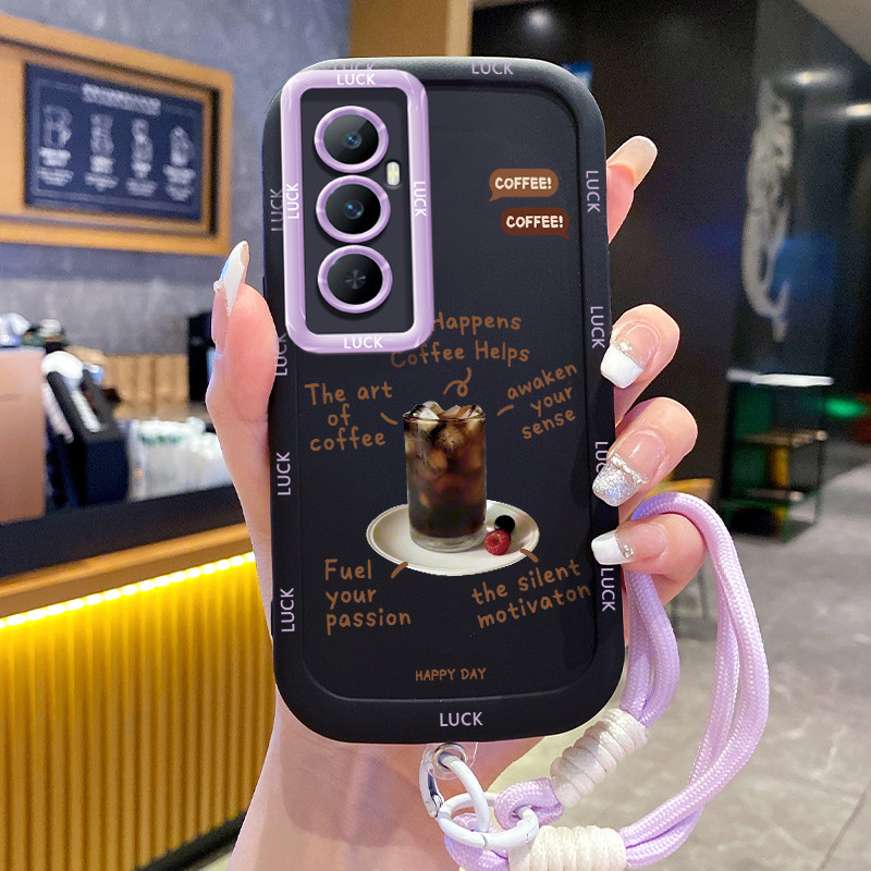 เคสกันกระแทก Realme C65 พร้อมเชือกเส้นเล็ก