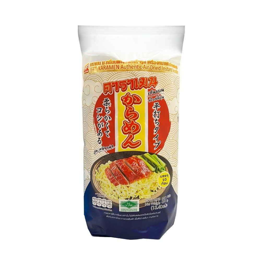 🐙 เอฟเอฟ บะหมี่อบแห้งคาราเมน 380 กรัม 🐟 FF SHOGUN INSTANT NOODLE AIR DRIED 380 G. 🐞   🐒