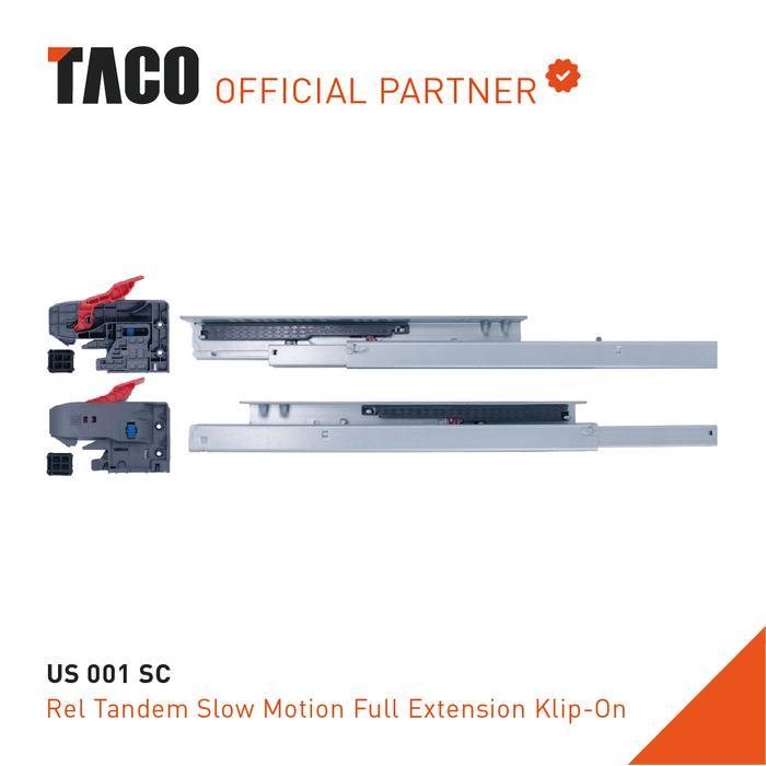 TACO Drawer Rail Tandem Soft Closed Clip On - US001SC พร้อมส่ง