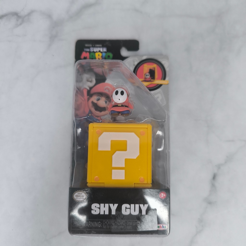Jakks Super Mario Bros Movie Shy Guy มินิฟิกเกอร์พร้อมบล็อกคําถาม