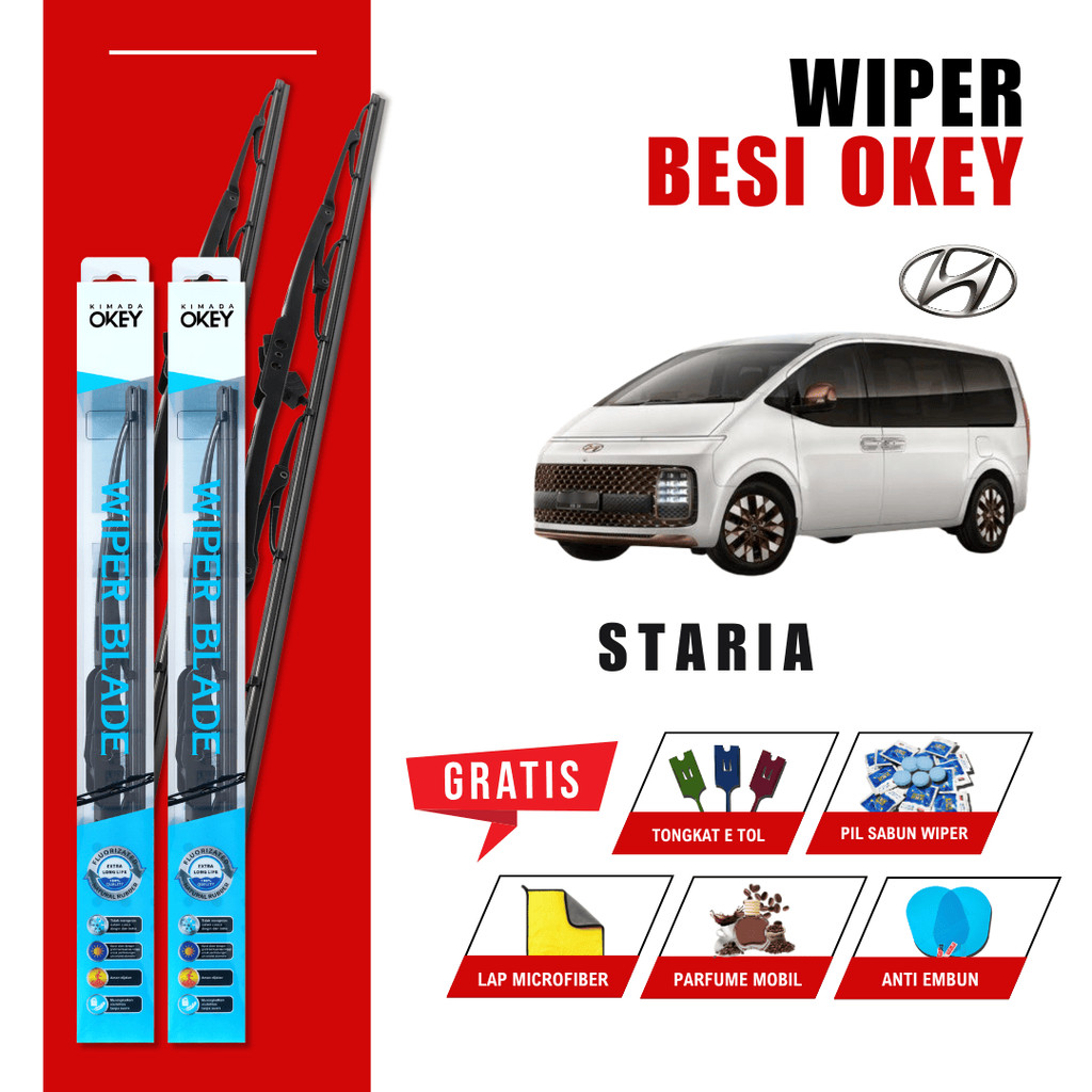 ที่ปัดน้ําฝนกระจกรถยนต์ Hyundai Staria Conventional ฟรี 5 โบนัส
