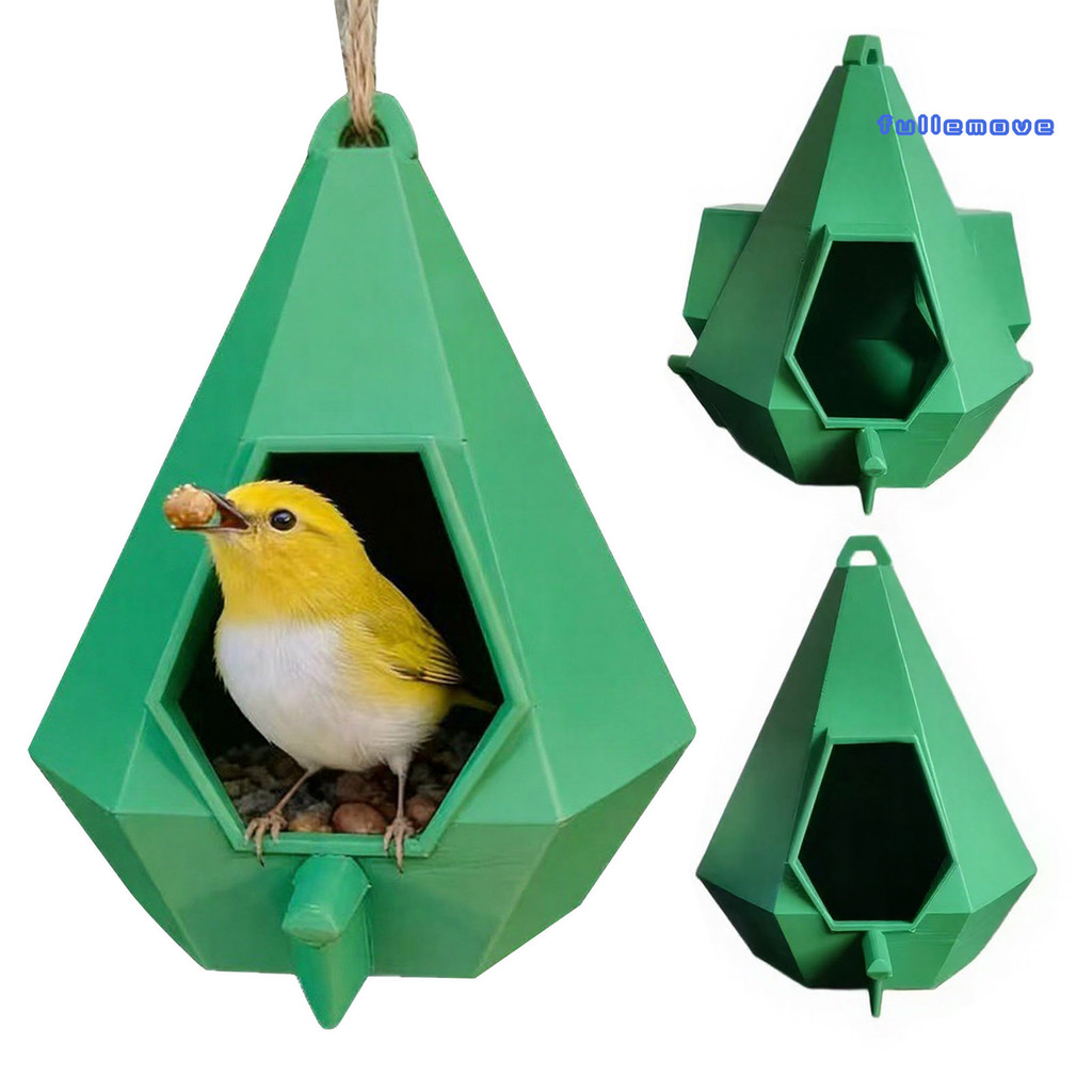 Fullemove แขวน Cyberpunk Bird Feeder กลางแจ้งกันฝน Bird Feeder Polyhedral Garden Bird Feeder สําหรับ