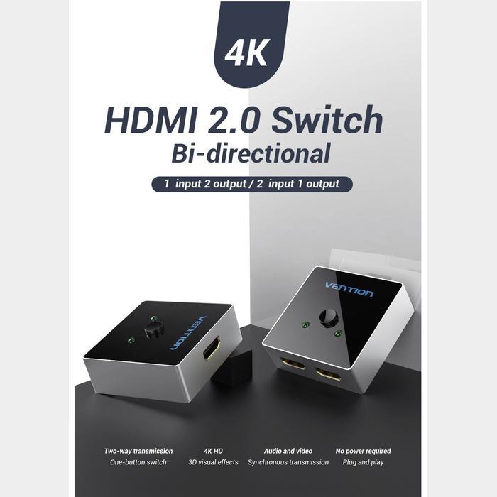 Hdmi Switcher Vention Afl 2In-1Out 1In2Out 4K 1080P Hdmi2.0