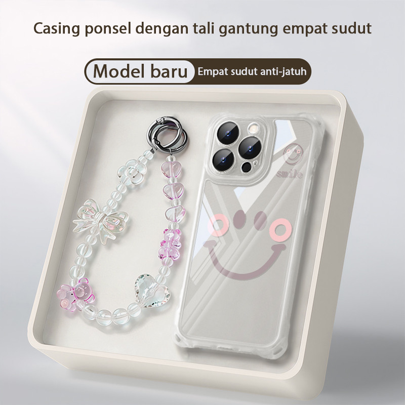 HP GANTUNGAN Simple Smiling Face Phone Lanyard สําหรับ Infinix Smart 10 9 8 Tecno Spark Go 1S 50I 20