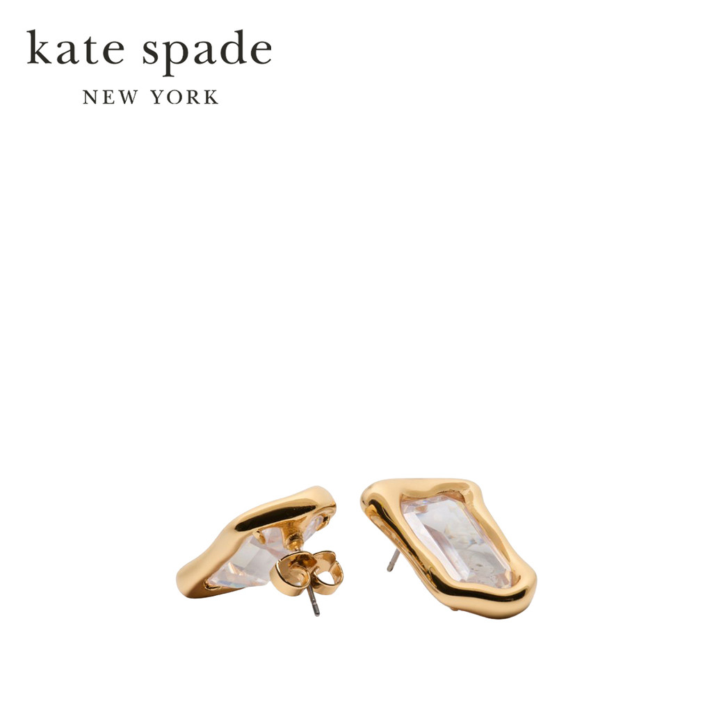 Kate Spade حلق زجاج Molten — شفاف / ذهبي — صورة 2