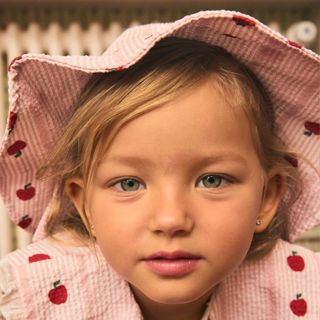 lookbookpetite bucket hat pink pommette หมวกเด็กทางบัคเก็ต ส…