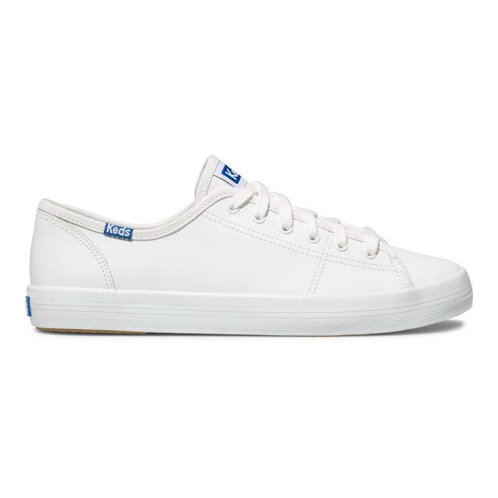 Keds รุ่น Kickstart Leather รองเท้าผ้าใบหนัง ผู้หญิง สี White/Blue - WH57559