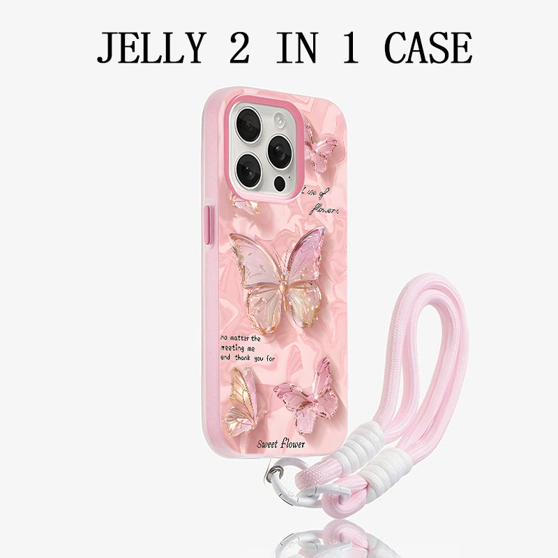Premiumjelly สี 2 In 1 Butterfly Gold Case Vivo Y21D Y400 V60 Lite Y29 5G Iqoo Z10 Lite Z10R 5G Y19S