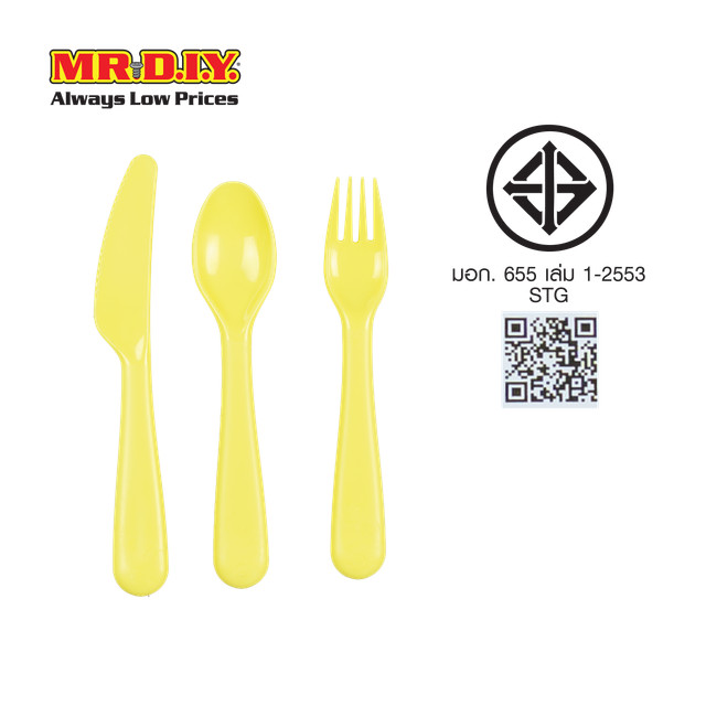 MR.D.I.Y. ชุดช้อนส้อม มีด พกพา สีพาสเทล 18 ชิ้น_8977859