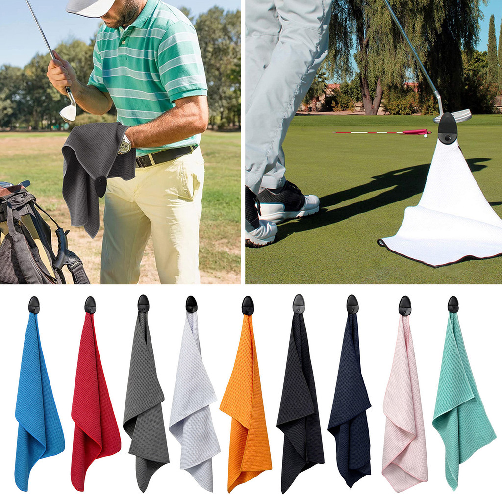 [Jiahe Sports] ic Golf Towel Microfiber Golf Towel ผ้าทําความสะอาดบล็อกรูปแบบวาฟเฟิลแห้งเร็วอุปกรณ์เ