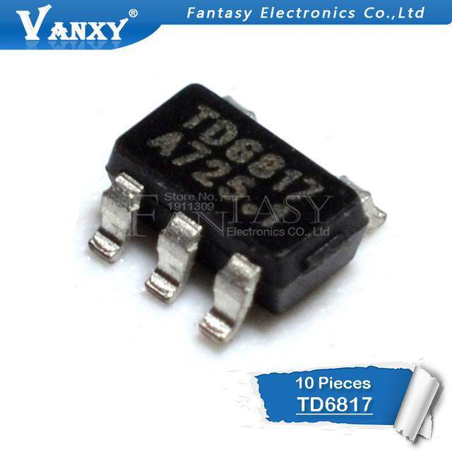 10 ชิ้น TD6817 1.5MHz 2A Synchronous Step-Down Regulator Dropout SOT-23-5pin