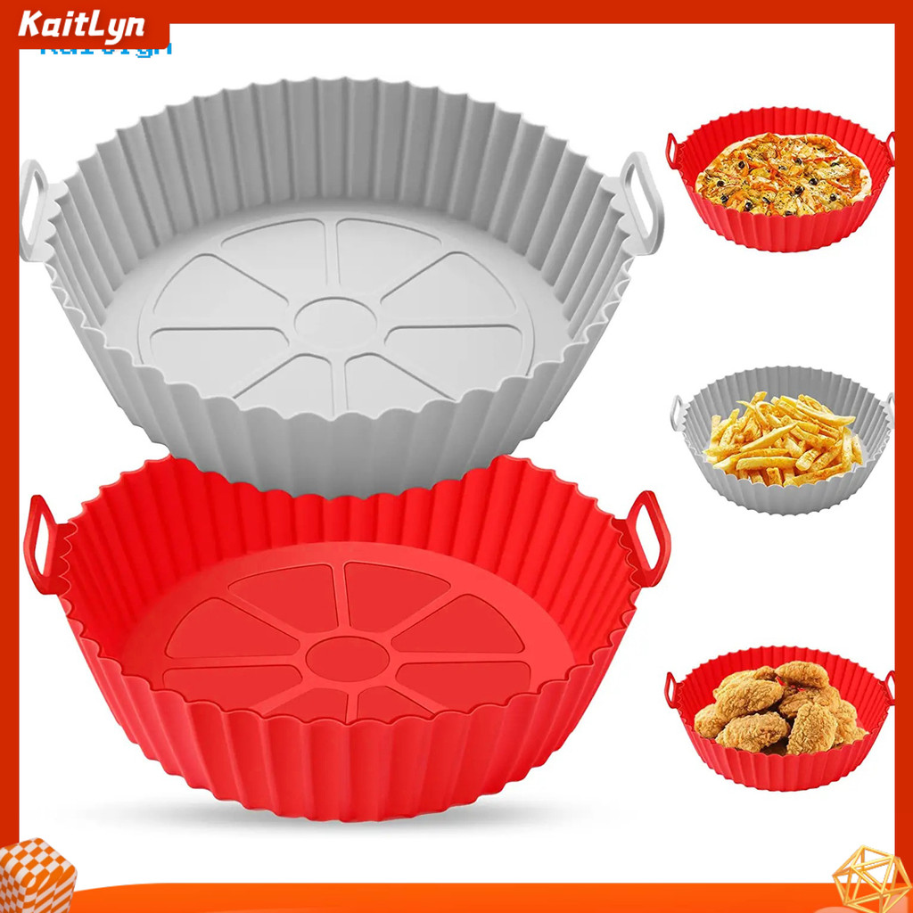 Kaitlyn ซิลิโคน Air Fryer Liners สําหรับ 3 ถึง 5 QT Air Fryer เครื่องล้างจานปลอดภัยนํากลับมาใช้ใหม่ 