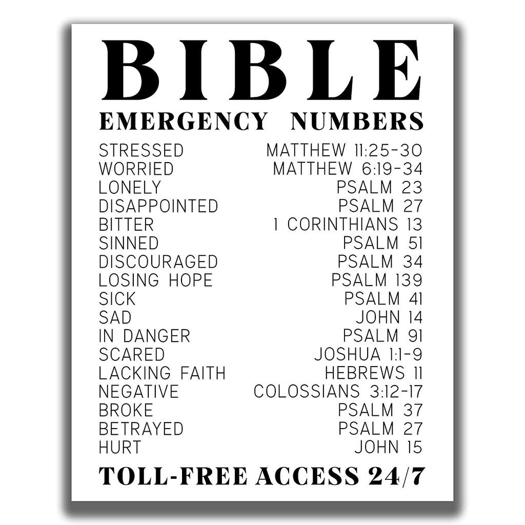 ตลก Bible Verse Wall Art UNFRAMED พิมพ์ Bible Verse ตัวเลขฉุกเฉินสร้างแรงบันดาลใจ Spiritual Typo