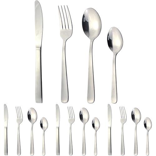 Nagao Tsubame Dinner Cutlery Set Knife/spoon/fork/teaspoon 18-0 stainless steel 16-piece set, for 4 