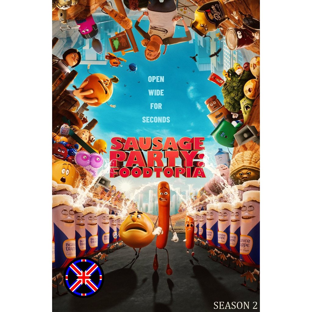 ดีวีดี การ์ตูน Sausage Party Foodtopia Season 2 (2025) ปาร์ตี้ไส้กรอก ฟู้ดโทเปีย ปี 2 (8 ตอน)